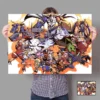 Anime Digimon Poster Wall Art Canvas Painting Taichi Yagami Yamato Ishida Agumon Tyrannosaurus Battle Tyrannosauru Decorate 6 - Digimon Merch