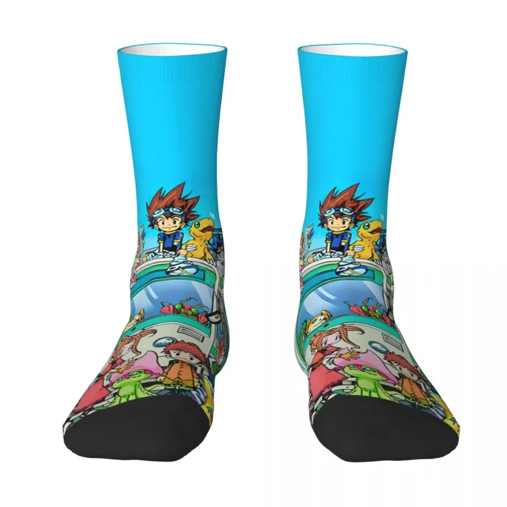 Cool Digimon Adventure Yagami Taichi Anime Sock Socks Men Women Polyester Stockings Customizable Design 25 - Digimon Merch