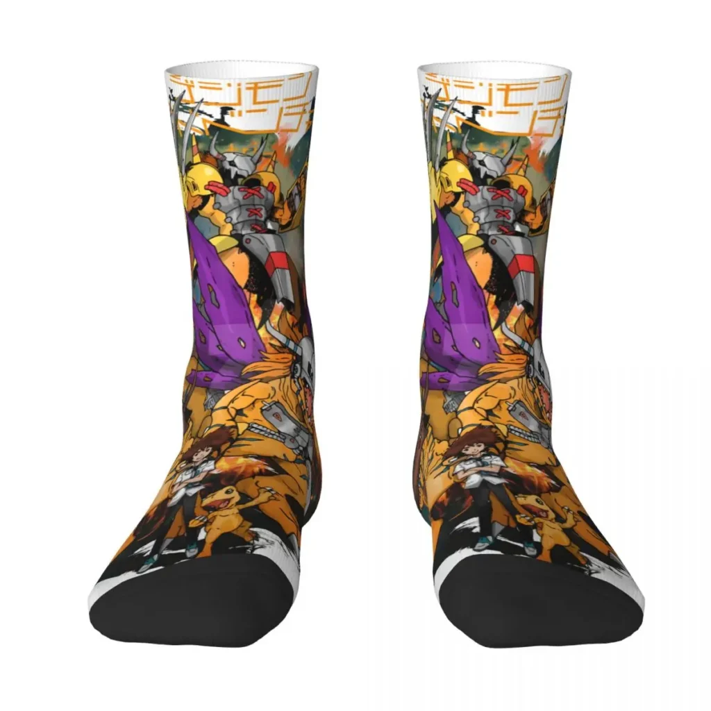 Cool Digimon Adventure Yagami Taichi Anime Sock Socks Men Women Polyester Stockings Customizable Design 26 - Digimon Merch