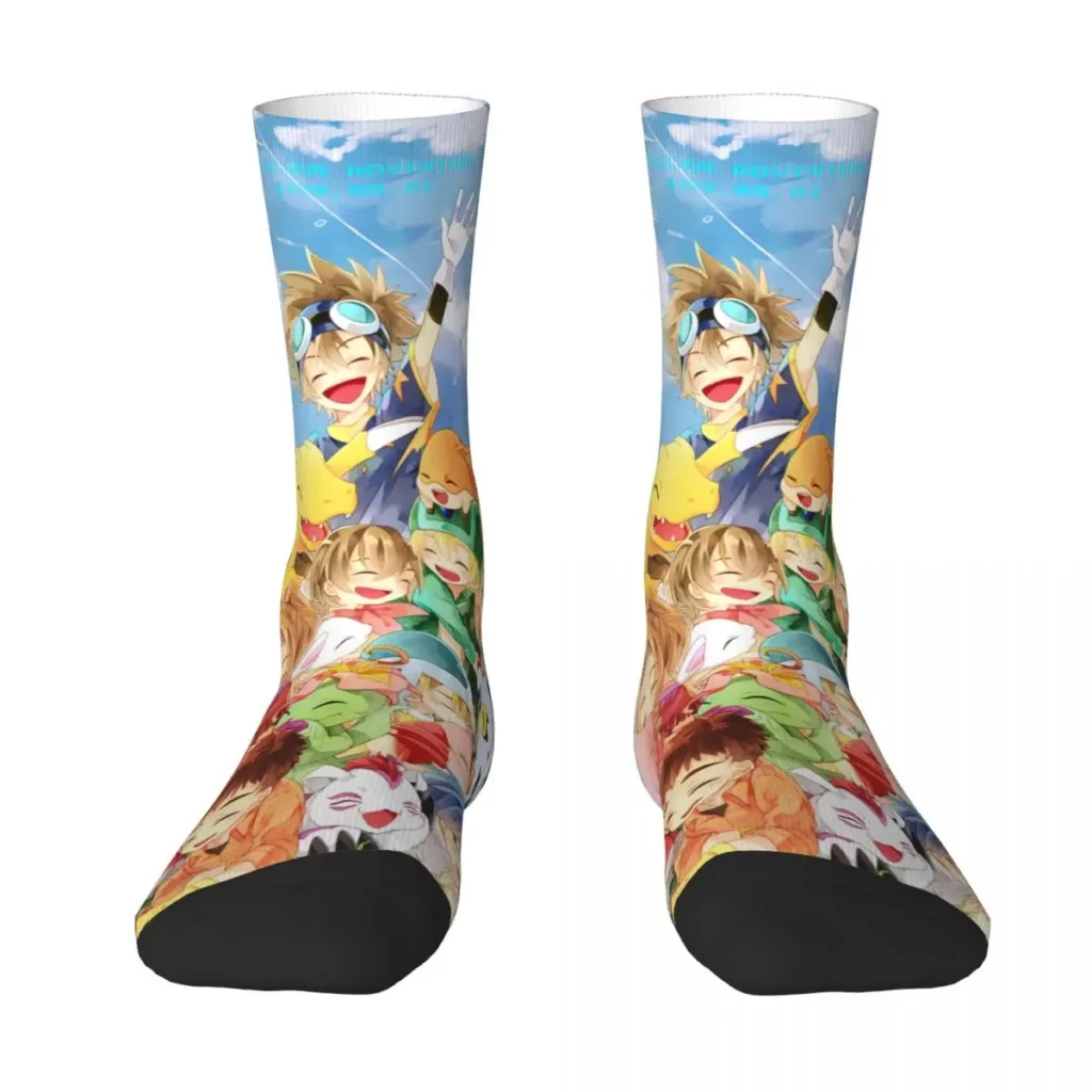 Cool Digimon Adventure Yagami Taichi Anime Sock Socks Men Women Polyester Stockings Customizable Funny 12 - Digimon Merch