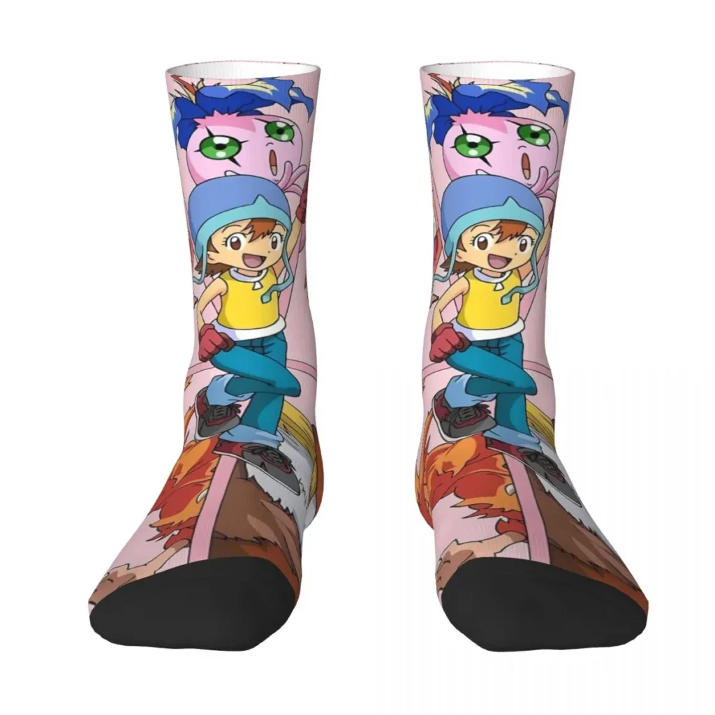 Cool Digimon Adventure Yagami Taichi Anime Sock Socks Men Women Polyester Stockings Customizable Funny 36 - Digimon Merch