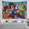 Digimon Anime Tapestry Cartoon Tapestry Art Science Fiction Room Home Decor Wall Hanging Sheets 4 - Digimon Merch