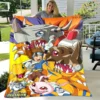 Digimon cartoon Printing blanket Children s Warm blanket Framine Soft and Comfortable Home Travel blanket Birthday 1 - Digimon Merch