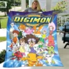 Digimon cartoon Printing blanket Children s Warm blanket Framine Soft and Comfortable Home Travel blanket Birthday 12 - Digimon Merch