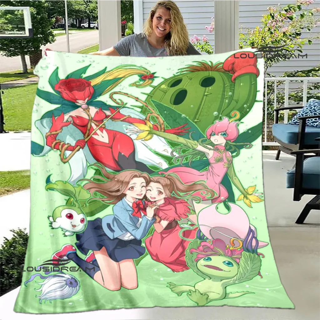 Digimon cartoon Printing blanket Children s Warm blanket Framine Soft and Comfortable Home Travel blanket Birthday 8 - Digimon Merch