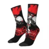 Hip Hop Vintage Dukemon Tamers Crazy Men s Socks Unisex Digital Monster Digimon Anime Harajuku Seamless - Digimon Merch