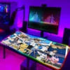 Laptop Gamer Digimon Rgb Mouse Pad Gaming Luminous Backlight With Wire Mousepad Anime Desk Protector Computer 10 - Digimon Merch