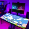 Laptop Gamer Digimon Rgb Mouse Pad Gaming Luminous Backlight With Wire Mousepad Anime Desk Protector Computer 12 - Digimon Merch