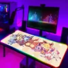 Laptop Gamer Digimon Rgb Mouse Pad Gaming Luminous Backlight With Wire Mousepad Anime Desk Protector Computer 14 - Digimon Merch