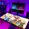 Laptop Gamer Digimon Rgb Mouse Pad Gaming Luminous Backlight With Wire Mousepad Anime Desk Protector Computer 3 - Digimon Merch