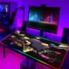 Laptop Gamer Digimon Rgb Mouse Pad Gaming Luminous Backlight With Wire Mousepad Anime Desk Protector Computer 9 - Digimon Merch