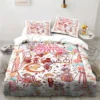 New Cartoon Digimon Printed Bedding Set Kid s Bedroom Duvet Cover Pillow Case Single Bed Double 13 - Digimon Merch