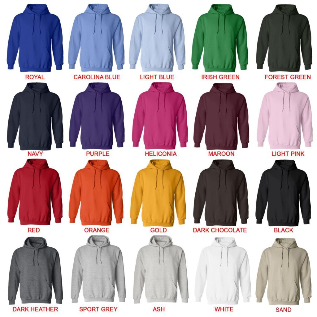 hoodie color chart - Digimon Merch