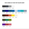 tank top color chart - Digimon Merch