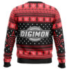 wargreymon Ugly Christmas Sweater back mockup - Digimon Merch