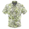 Terriermon Digimon Button Up Hawaiian Shirt FRONT Mockup - Digimon Merch