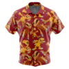 agumon Button Up Hawaiian Shirt front new 1 - Digimon Merch